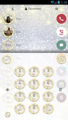 Glitter Gold Silver PhoneTheme android App screenshot 4